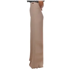 Elisabetta Franchi - Wide Leg Trousers - Vanilla - Trousers - Made in Italy - Luxury Exclusive Collection - Avvenice