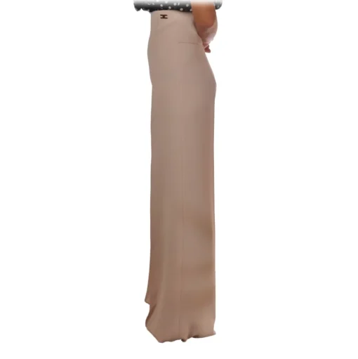 Elisabetta Franchi - Wide Leg Trousers - Vanilla - Trousers - Made in Italy - Luxury Exclusive Collection - Avvenice