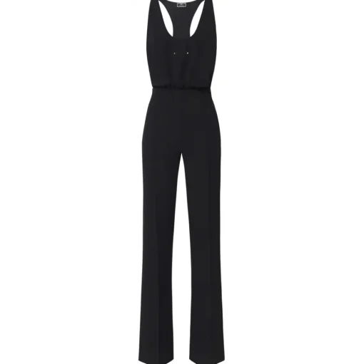Elisabetta Franchi - Wide Leg Suit with Olympic Cut - Black - Dress - Made in Italy - Luxury Exclusive Collection - Avvenice