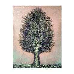 Eliza Oynus - Green Tree - Installation - Silk - Linen - Gold - Avvenice