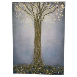 Eliza Oynus - Grey Tree - Installation - Silk - Linen - Gold - Avvenice