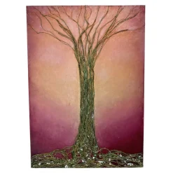 Eliza Oynus - Rose Tree - Installation - Silk - Linen - Gold - Avvenice