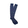 Fefè Napoli - Blue Ace Of Sticks Scaramantia Men's Socks - Socks - Handmade in Italy - Luxury Exclusive Collection - Avvenice