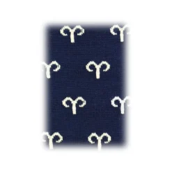 Fefè Napoli - Blue Aries Zodiac Men's Socks - Socks - Handmade in Italy - Luxury Exclusive Collection - Avvenice