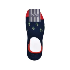 Fefè Napoli - Blue Cactus Men's Peds - Socks - Handmade in Italy - Luxury Exclusive Collection - Avvenice