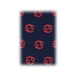 Fefè Napoli - Blue Cancer Zodiac Men's Socks - Socks - Handmade in Italy - Luxury Exclusive Collection - Avvenice