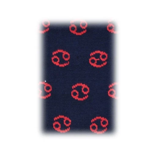 Fefè Napoli - Blue Cancer Zodiac Men's Socks - Socks - Handmade in Italy - Luxury Exclusive Collection - Avvenice
