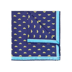 Fefè Napoli - Blue Cinquecento Silk Dandy Pocket Square - Pocket-Square - Handmade in Italy - Luxury Exclusive Collection - Avvenice