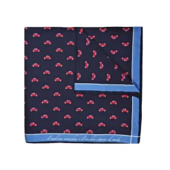 Fefè Napoli - Blue Cinquecento Silk Dandy Pocket Square - Pocket-Square - Handmade in Italy - Luxury Exclusive Collection - Avvenice