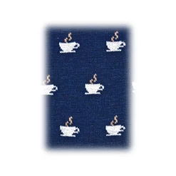 Fefè Napoli - Blue Cup Dandy Men's Socks - Socks - Handmade in Italy - Luxury Exclusive Collection - Avvenice