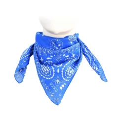 Fefè Napoli - Blue Denim Silk Cotton Bandana - Scarves and Foulards - Handmade in Italy - Luxury Exclusive Collection - Avvenice