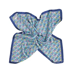 Fefè Napoli - Blue Matisse Silk Foulard - Scarves and Foulards - Handmade in Italy - Luxury Exclusive Collection - Avvenice