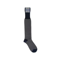 Fefè Napoli - Dark Grey Oxford Men's Socks - Socks - Handmade in Italy - Luxury Exclusive Collection - Avvenice