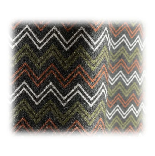 Fefè Napoli - Green Zig-zag Double Dandy Silk Scarf - Scarves and Foulards - Handmade in Italy - Luxury Exclusive Collection - Avvenice