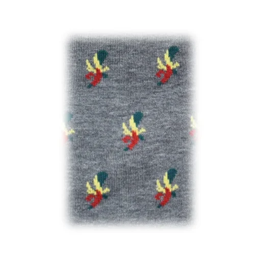 Fefè Napoli - Grey Ace Of Sticks Scaramantia Men's Socks - Socks - Handmade in Italy - Luxury Exclusive Collection - Avvenice