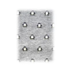 Fefè Napoli - Grey Dandy Penguins Men's Socks - Socks - Handmade in Italy - Luxury Exclusive Collection - Avvenice