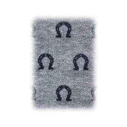 Fefè Napoli - Grey Horseshoe Scaramantia Men's Socks - Socks - Handmade in Italy - Luxury Exclusive Collection - Avvenice
