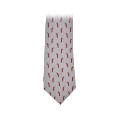 Fefè Napoli - Grey Lucky Horns Scaramantia Silk Tie - Ties - Handmade in Italy - Luxury Exclusive Collection - Avvenice