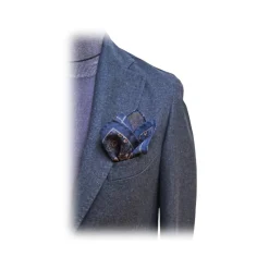 Fefè Napoli - Lachiaia Wool Blue Jacket - Jackets - Handmade in Italy - Luxury Exclusive Collection - Avvenice