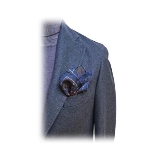 Fefè Napoli - Lachiaia Wool Blue Jacket - Jackets - Handmade in Italy - Luxury Exclusive Collection - Avvenice