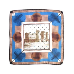 Fefè Napoli - Maschio Angioino Silk Panorama Pocket Square - Pocket-Square - Handmade in Italy - Luxury Exclusive Collection - Avvenice