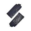Fefè Napoli - Men's Dark Blue Leather Gloves - Gloves - Handmade in Italy - Luxury Exclusive Collection - Avvenice