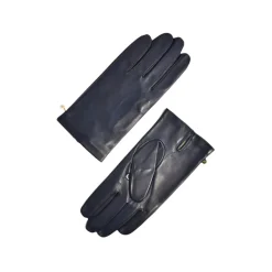 Fefè Napoli - Men's Dark Blue Leather Gloves - Gloves - Handmade in Italy - Luxury Exclusive Collection - Avvenice