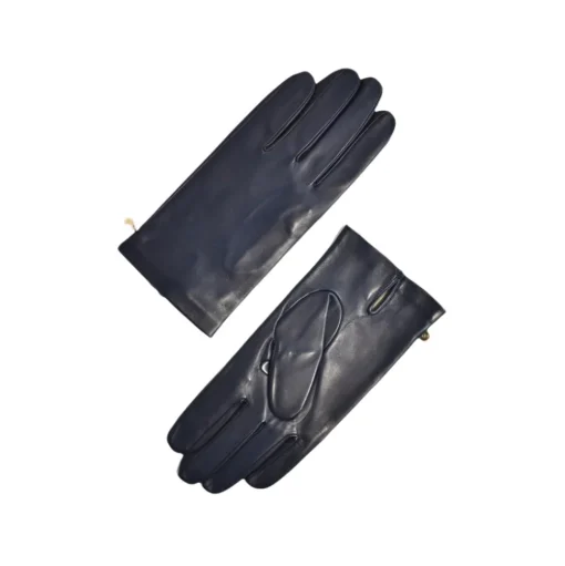 Fefè Napoli - Men's Dark Blue Leather Gloves - Gloves - Handmade in Italy - Luxury Exclusive Collection - Avvenice