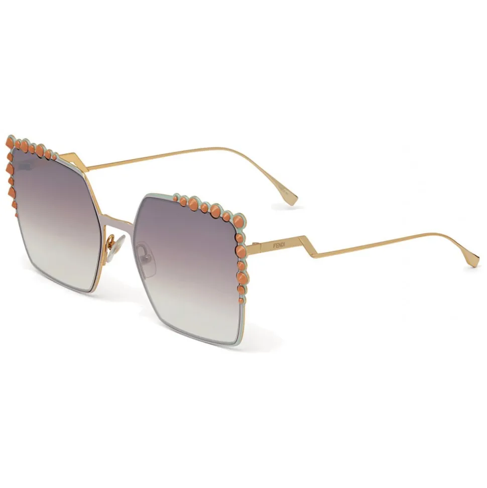 Fendi - Can Eye - SS 2017 Bicolor Light Square Oversize Sunglasses - Sunglasses - Fendi Eyewear - Avvenice
