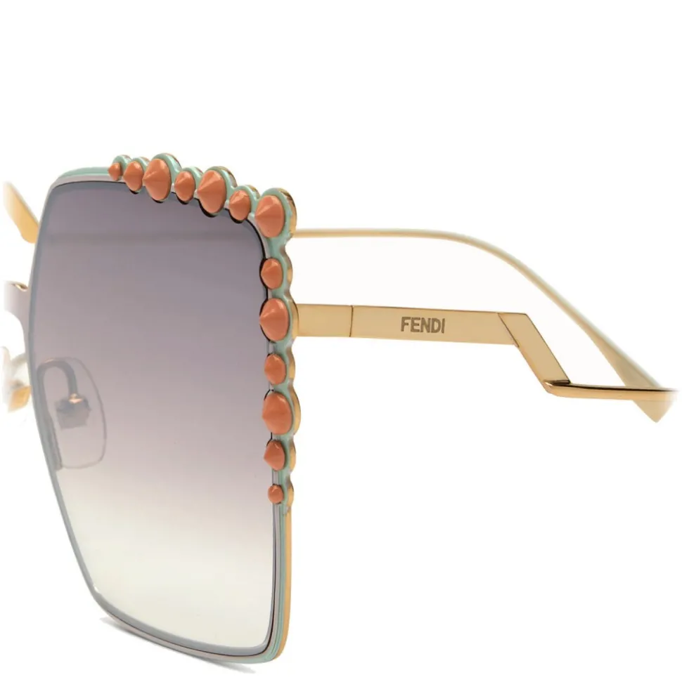 Fendi - Can Eye - SS 2017 Bicolor Light Square Oversize Sunglasses - Sunglasses - Fendi Eyewear - Avvenice