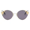 Fendi - Cut-Eye - Gold Cat-Eye Tulip Sunglasses - AI18 Fashion Show - Sunglasses - Fendi Eyewear - Avvenice