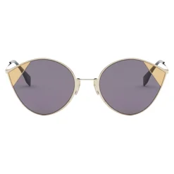 Fendi - Cut-Eye - Gold Cat-Eye Tulip Sunglasses - AI18 Fashion Show - Sunglasses - Fendi Eyewear - Avvenice