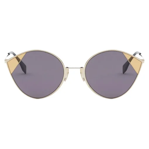 Fendi - Cut-Eye - Gold Cat-Eye Tulip Sunglasses - AI18 Fashion Show - Sunglasses - Fendi Eyewear - Avvenice