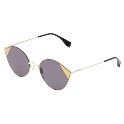 Fendi - Cut-Eye - Gold Cat-Eye Tulip Sunglasses - AI18 Fashion Show - Sunglasses - Fendi Eyewear - Avvenice