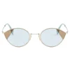 Fendi - Cut-Eye - Gold Cat-Eye Sunglasses - Sunglasses - Fendi Eyewear - Avvenice