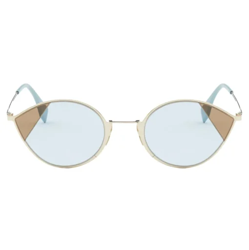 Fendi - Cut-Eye - Gold Cat-Eye Sunglasses - Sunglasses - Fendi Eyewear - Avvenice