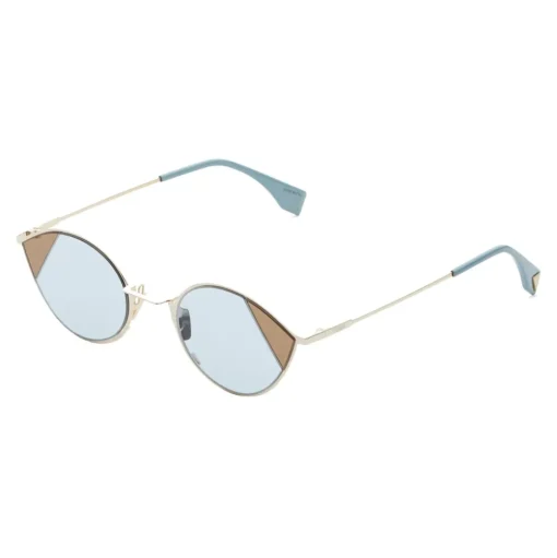 Fendi - Cut-Eye - Gold Cat-Eye Sunglasses - Sunglasses - Fendi Eyewear - Avvenice
