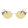 Fendi - Cut-Eye - Silver Cat-Eye Sunglasses - Sunglasses - Fendi Eyewear - Avvenice