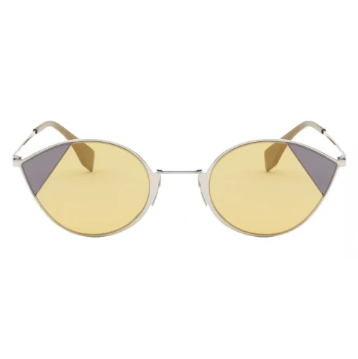 Fendi - Cut-Eye - Silver Cat-Eye Sunglasses - Sunglasses - Fendi Eyewear - Avvenice