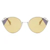 Fendi - Cut-Eye - Silver Cat-Eye Tulip Sunglasses - AI18 Fashion Show - Sunglasses - Fendi Eyewear - Avvenice
