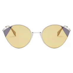 Fendi - Cut-Eye - Silver Cat-Eye Tulip Sunglasses - AI18 Fashion Show - Sunglasses - Fendi Eyewear - Avvenice