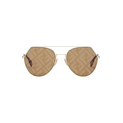Fendi - Eyeline - Aviator Sunglasses - Gold Brown - Sunglasses - Fendi Eyewear - Avvenice