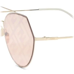Fendi - Eyeline - Aviator Sunglasses - Peach - Sunglasses - Fendi Eyewear - Avvenice