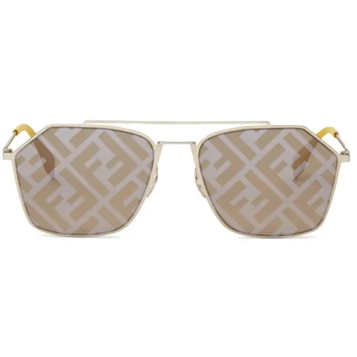 Fendi - Eyeline - Rectangular Sunglasses - Yellow - Sunglasses - Fendi Eyewear - Avvenice