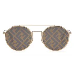 Fendi - Eyeline - Round Sunglasses - Gold - Sunglasses - Fendi Eyewear - Avvenice
