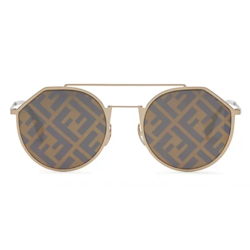 Fendi - Eyeline - Round Sunglasses - Gold - Sunglasses - Fendi Eyewear - Avvenice