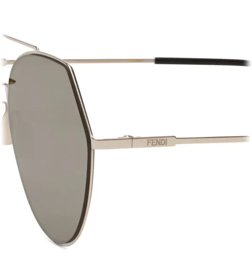 Fendi - Eyeline - Soft Gold Rounded Sunglasses - Sunglasses - Fendi Eyewear - Avvenice