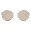 Fendi - Eyeline - White and Gold Round Sunglasses - Sunglasses - Fendi Eyewear - Avvenice