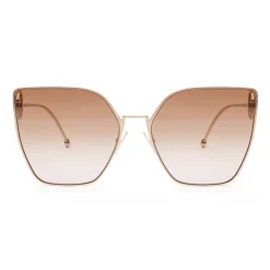 Fendi - F is Fendi - Cat Eye Sunglasses - Gold - Sunglasses - Fendi Eyewear - Avvenice