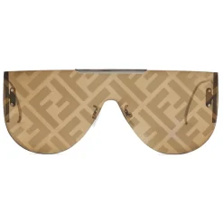 Fendi - Fabulous 2.0 - Shield Sunglasses - Brown - Sunglasses - Fendi Eyewear - Avvenice